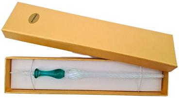 Tintenschreiber (Griff: türkis / Schaft: transp./weiße Streifen)